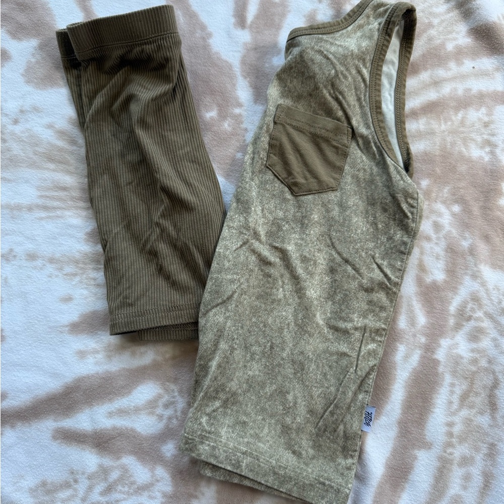 Fletch Bamboo Tan Tank Top and Shorts Set 3T